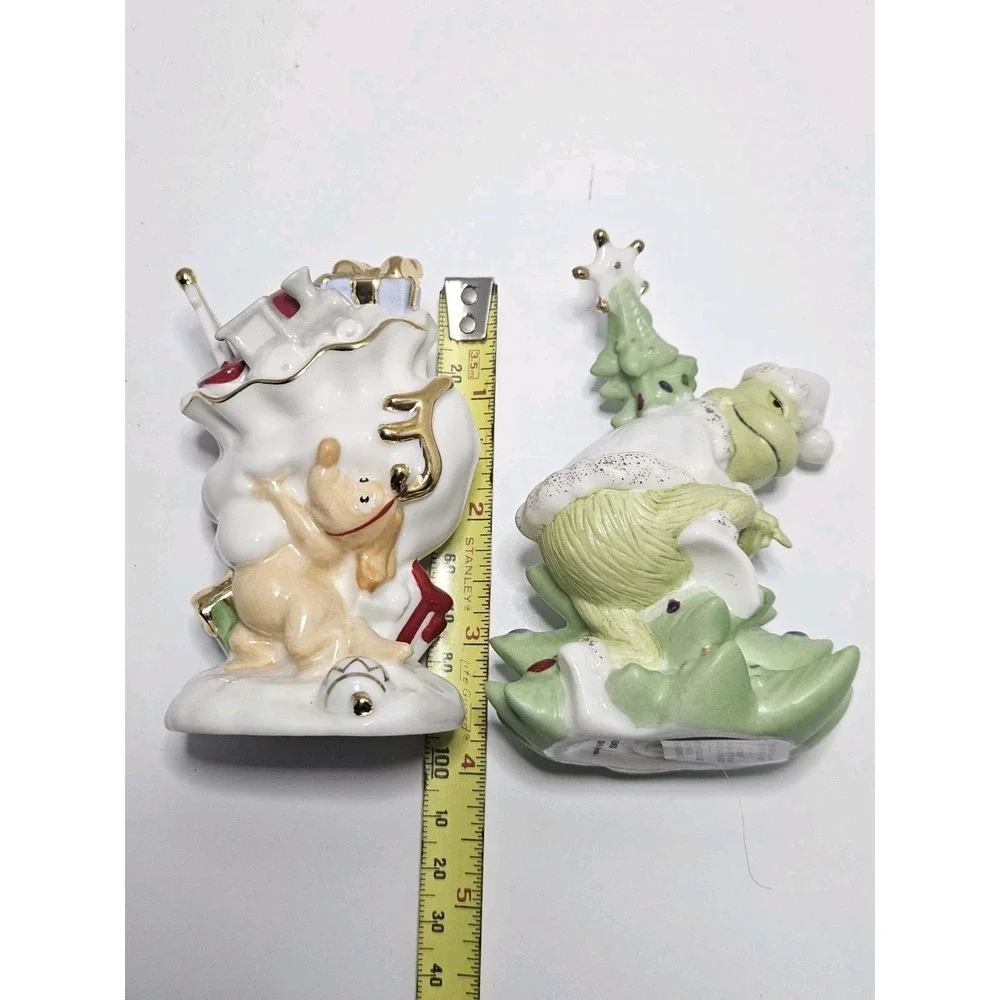 Lenox Merry Grinchmas Porcelain Salt and Pepper Shakers Set Grinch Max Christmas